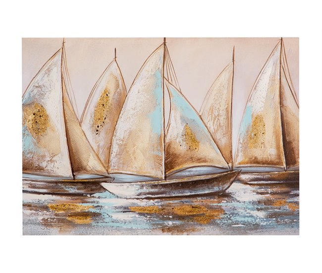 Conforama Set 2 Lienzos Floreros 100% P.mano 70x3x50 Cm