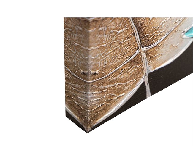 Conforama Set 2 Lienzos Flores 40% Pintado Mano 60x3x60 Cm