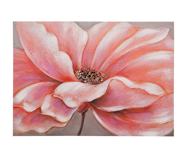 Conforama Set 2 Lienzos Flores 40% Pintado Mano 70x3x50 Cm