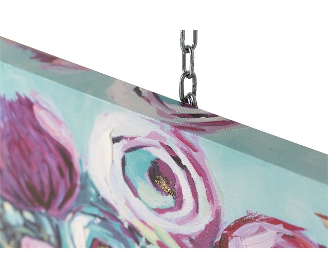 Conforama Set 2 Lienzos Flores 40% Pintado Mano 70x3x50 Cm