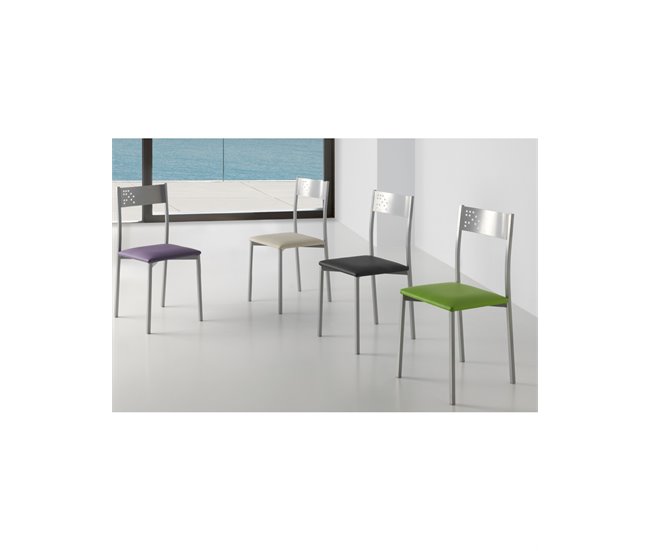 Conforama Set 4 Sillas De Cocina Simil Piel TABARCA - Beige