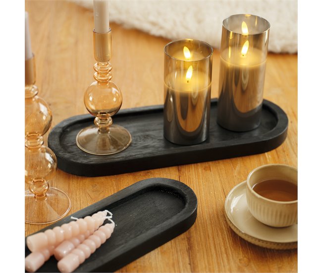 Conforama Set De 2 Bandejas Decorativas SAMUL 2 5x15x40cm Y 2 5x11x30cm