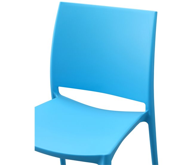 Conforama Set De 2 Sillas Apilables Meton Plástico Azul 49X42X81 Cm