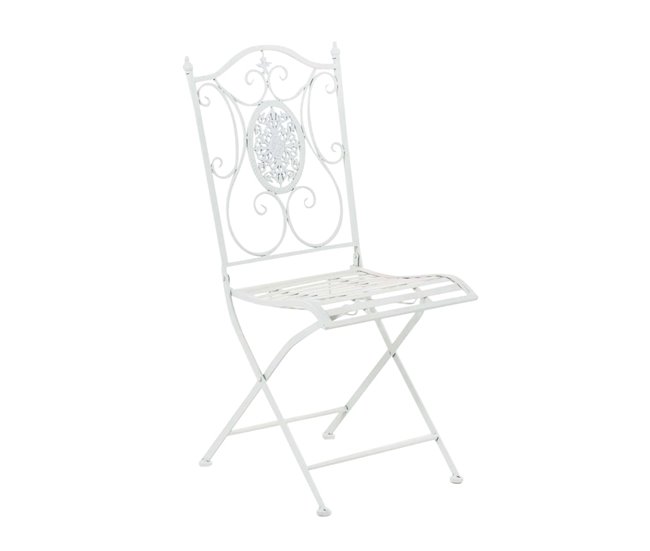 Conforama Set De 2 Sillas De Jardín Plegables Blanco Metal M10_000758