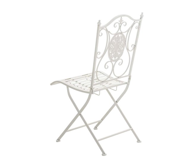 Conforama Set De 2 Sillas De Jardín Plegables Blanco Metal M10_000758