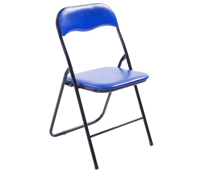 Conforama Set De 2 Sillas Plegables Felix Plástico Azul/negro 45X45X78 Cm