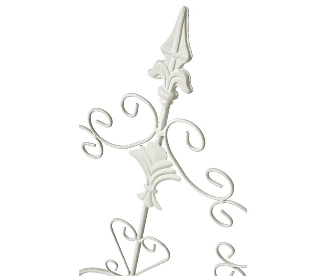 Conforama Set De 2 Soportes Para Enredaderas Burgus Metal Blanco 1X35X122 Cm