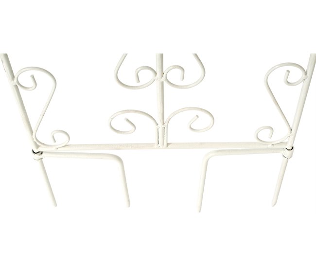 Conforama Set De 2 Soportes Para Enredaderas Burgus Metal Blanco 1X35X122 Cm