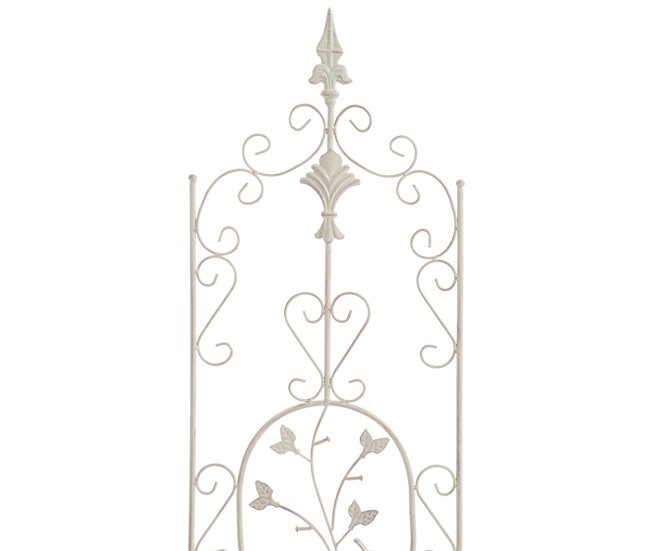 Conforama Set De 2 Soportes Para Enredaderas Burgus Metal Crema Antiguo 1X35X122 Cm
