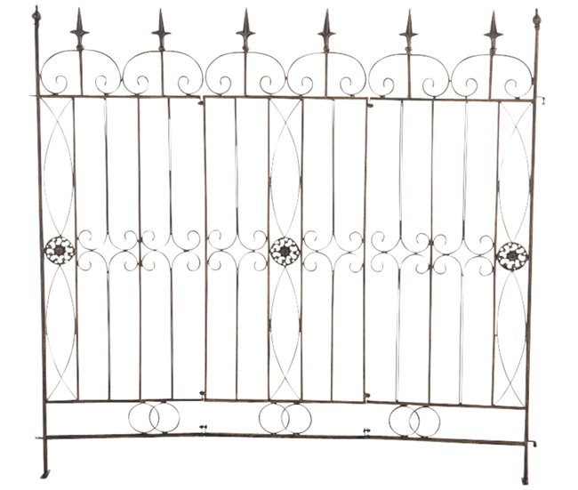 Conforama Set De 4 Vallas De Jardín Mangold Metal Bronce 1X124X116 Cm