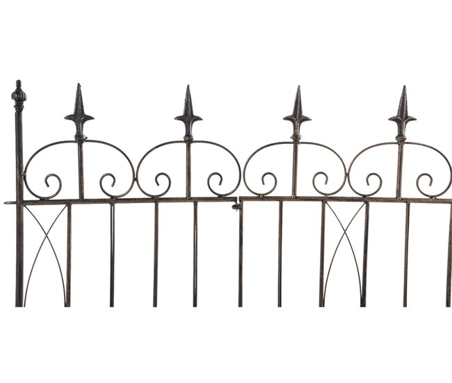 Conforama Set De 4 Vallas De Jardín Mangold Metal Bronce 1X124X116 Cm