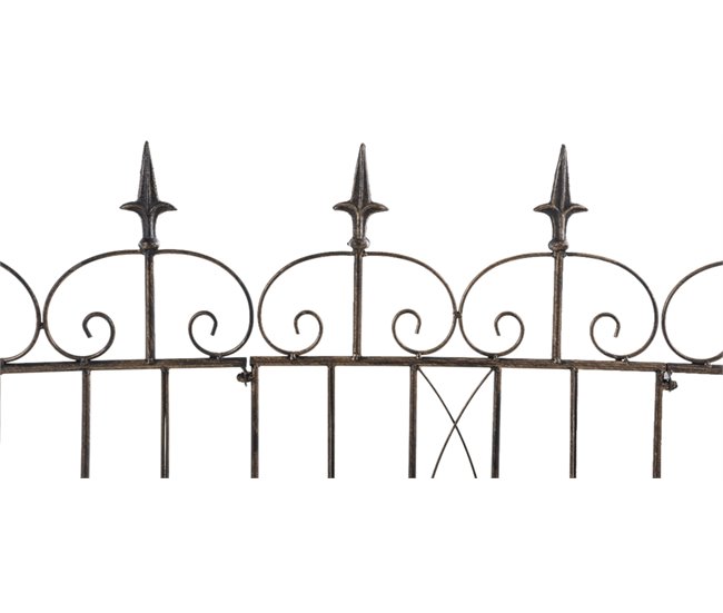 Conforama Set De 4 Vallas De Jardín Mangold Metal Bronce 1X124X116 Cm