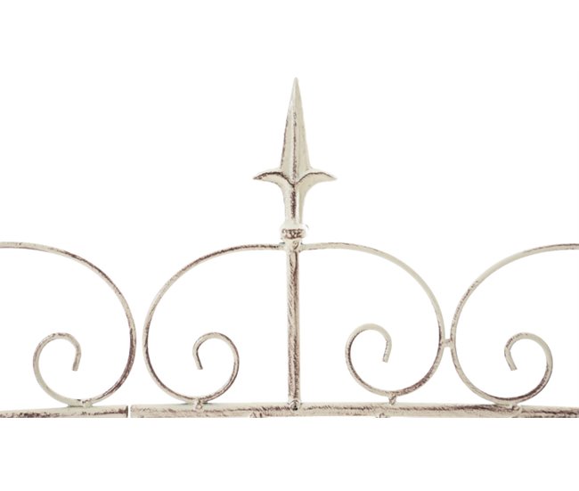 Conforama Set De 4 Vallas De Jardín Mangold Metal Crema Antiguo 1X124X116 Cm
