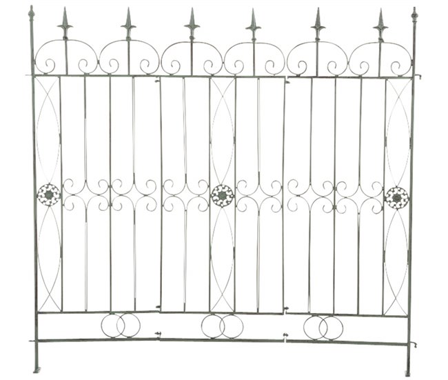 Conforama Set De 4 Vallas De Jardín Mangold Metal Verde Antiguo 1X124X116 Cm
