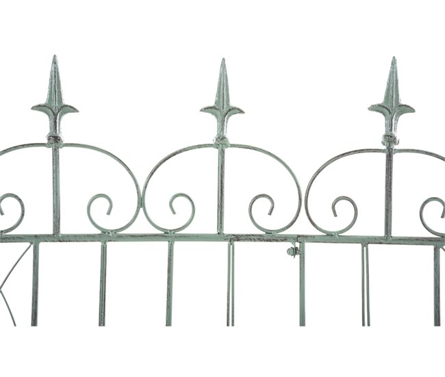 Conforama Set De 4 Vallas De Jardín Mangold Metal Verde Antiguo 1X124X116 Cm