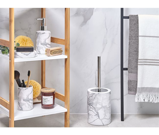 Conforama Set De Accesorios De Baño 4 Piezas De Cerámica Blanca ARAUCO