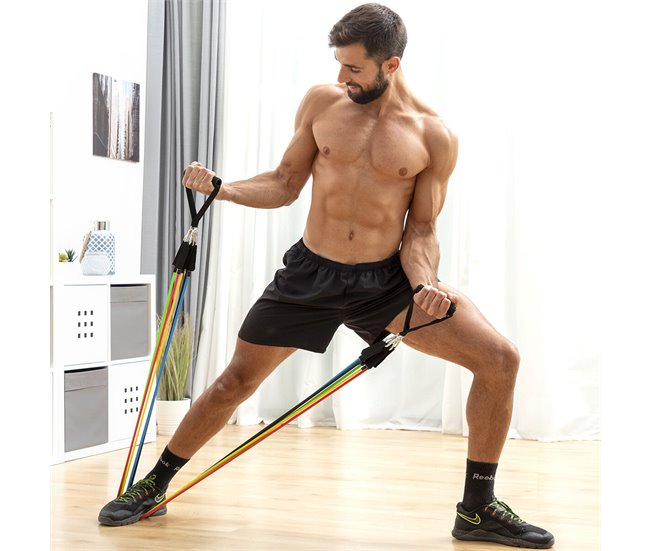 Conforama Set De Bandas De Resistencia Con Accesorios Y Guía De Ejercicios Rebainer InnovaGoods (pack De 5)