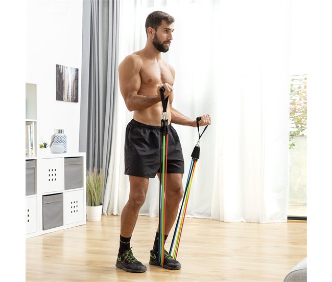 Conforama Set De Bandas De Resistencia Con Accesorios Y Guía De Ejercicios Rebainer InnovaGoods (pack De 5)