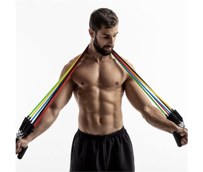 Conforama Set de Bandas de Resistencia con Accesorios y Guía de Ejercicios Rebainer InnovaGoods (pack de 5)