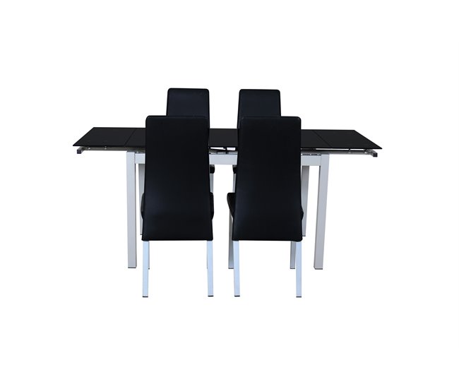 Conforama Set de comedor de mesa TOKYO extensible + 4 sillas