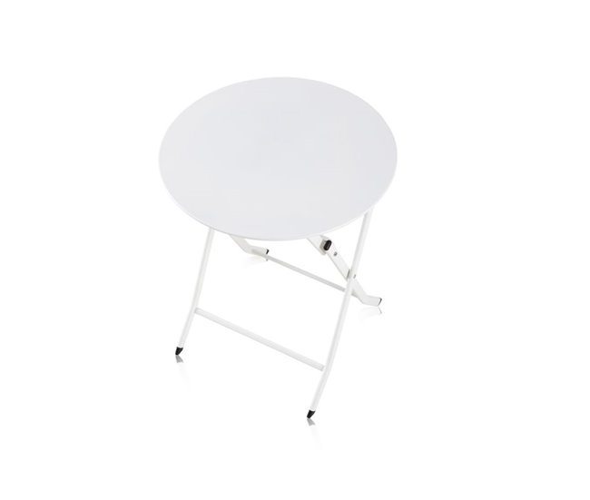 Conforama Set De Exterior Mesa Y 2 Sillas Plegables Gio Blanco 60 X 71 5 X Cm