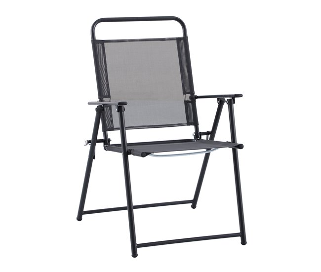 Conforama Set De Jardín Con Mesa 4 Sillas Y Parasol ROMA Color Gris