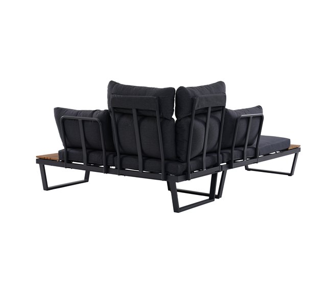 Conforama Set De Jardín Con Rinconera Y Mesa Centro CORNER Color Antracita