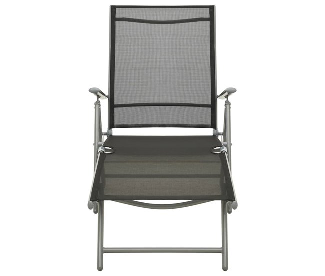 Conforama Set De Muebles De Jardín 3 Piezas Textilene Aluminio Plateado