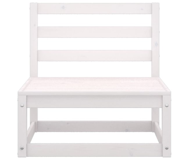 Conforama Set De Salón De Jardín De 3 Piezas Blanco Madera Maciza De Pino