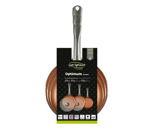 Conforama Set De Sartenes San Ignacio Optimum Copper Cobre Acero Inoxidable Aluminio Aluminio Forjado (5 Pcs)