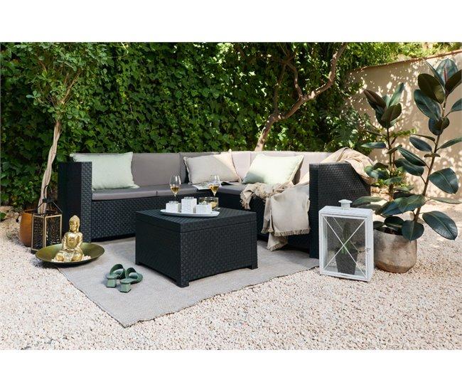 Conforama Set Jardín OASIS Con Sofá Rinconera 5 Plazas Y Mesa De Centro