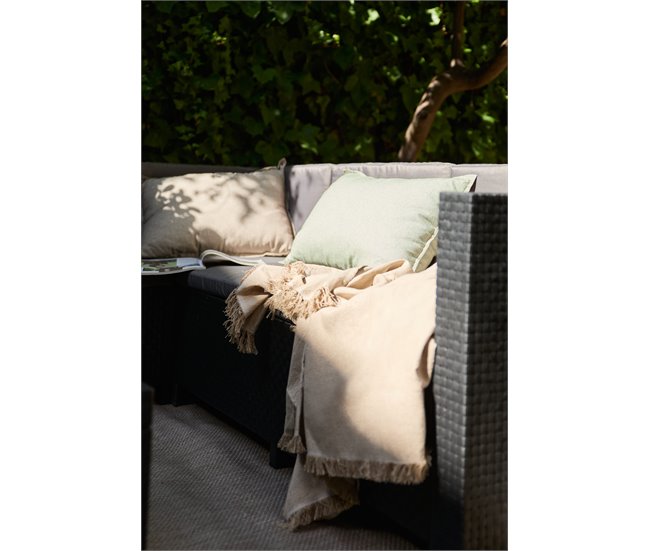 Conforama Set Jardín OASIS Con Sofá Rinconera 5 Plazas Y Mesa De Centro