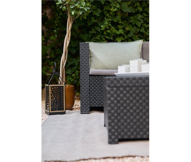 Conforama Set Jardín OASIS Con Sofá Rinconera 5 Plazas Y Mesa De Centro