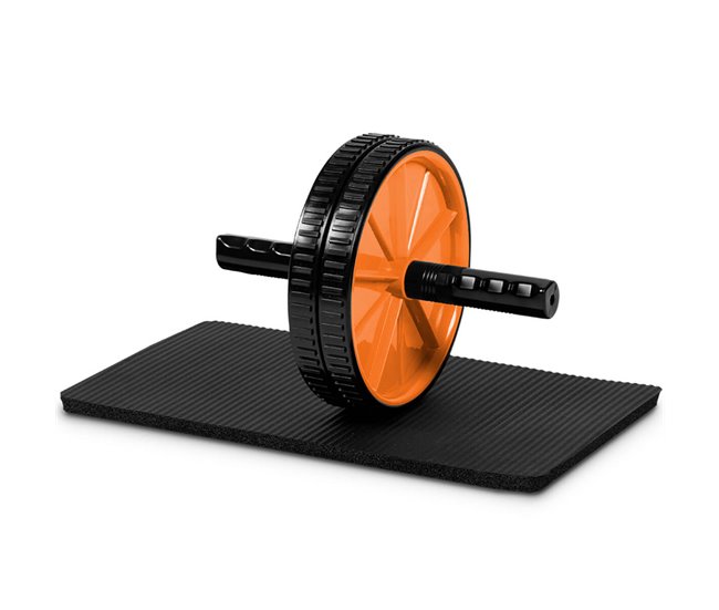 Conforama Set Rodillo abdominales y alfombrilla 2 Niveles Ergonómico Fitness Gridinlux
