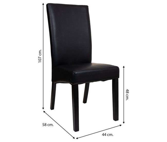 Conforama Silla Acolchada De Madera Mide 44x58x107 Centímetros