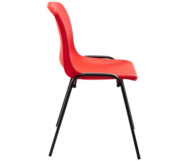 Conforama Silla Apilable Nowra Plástico Rojo 52X47X76 Cm