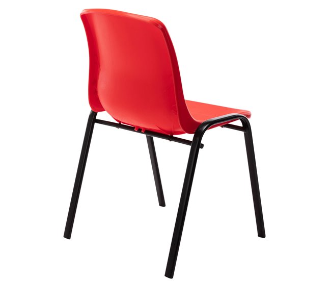 Conforama Silla Apilable Nowra Plástico Rojo 52X47X76 Cm