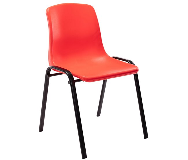Conforama Silla Apilable Nowra Plástico Rojo 52X47X76 Cm