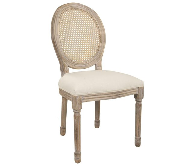 Conforama Silla de Comedor Alexandra House Living Beige 46 x 96 x 48 cm