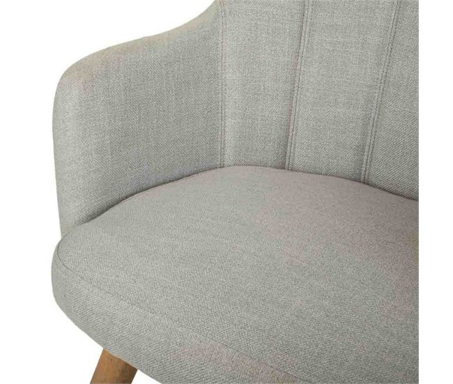 Conforama Silla De Comedor Alexandra House Living Gris 100 % Poliéster 45 X 90 X 55 Cm