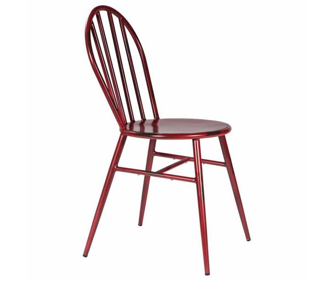 Conforama Silla de Comedor Alexandra House Living Vintage Rojo 52 x 86 x 42 cm