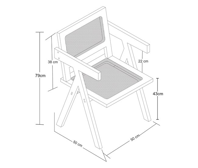 Conforama Silla De Comedor Asikkala Bambú/plástico 79x50x50 Cm - Natural [en.casa]