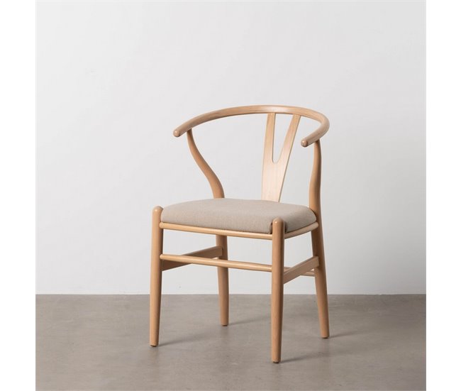 Conforama Silla De Comedor Beige Natural 53 X 55 X 80 Cm