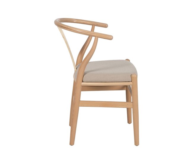 Conforama Silla De Comedor Beige Natural 53 X 55 X 80 Cm