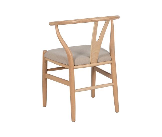 Conforama Silla De Comedor Beige Natural 53 X 55 X 80 Cm