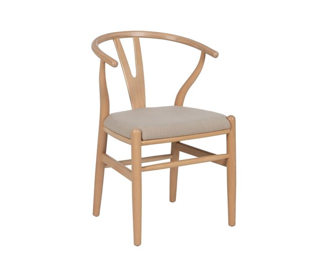 Conforama Silla de Comedor Beige Natural 53 x 55 x 80 cm