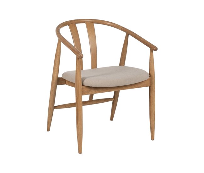 Conforama Silla de Comedor Beige Natural 56 5 x 57 x 76 5 cm