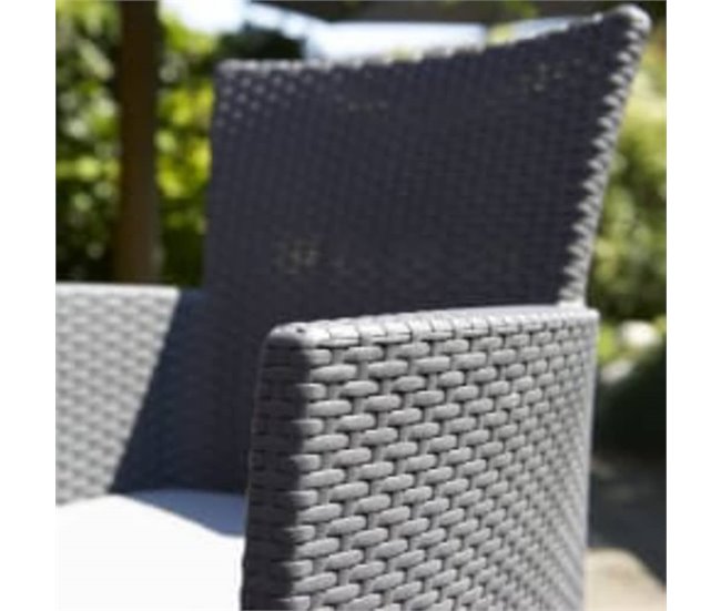 Conforama Silla De Comedor De Jardin 2 Unidades Iowa Gris Grafito