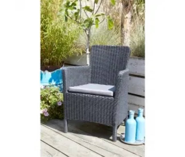 Conforama Silla De Comedor De Jardin 2 Unidades Trenton Gris Grafito