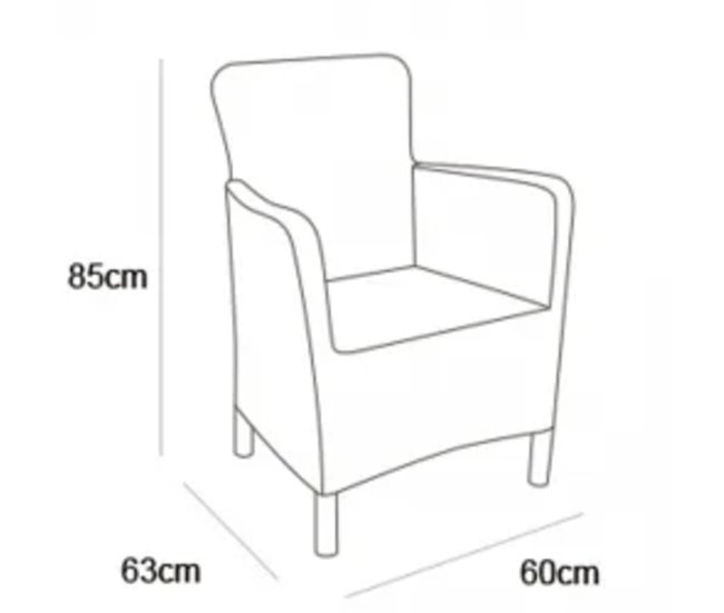 Conforama Silla De Comedor De Jardin 2 Unidades Trenton Gris Grafito
